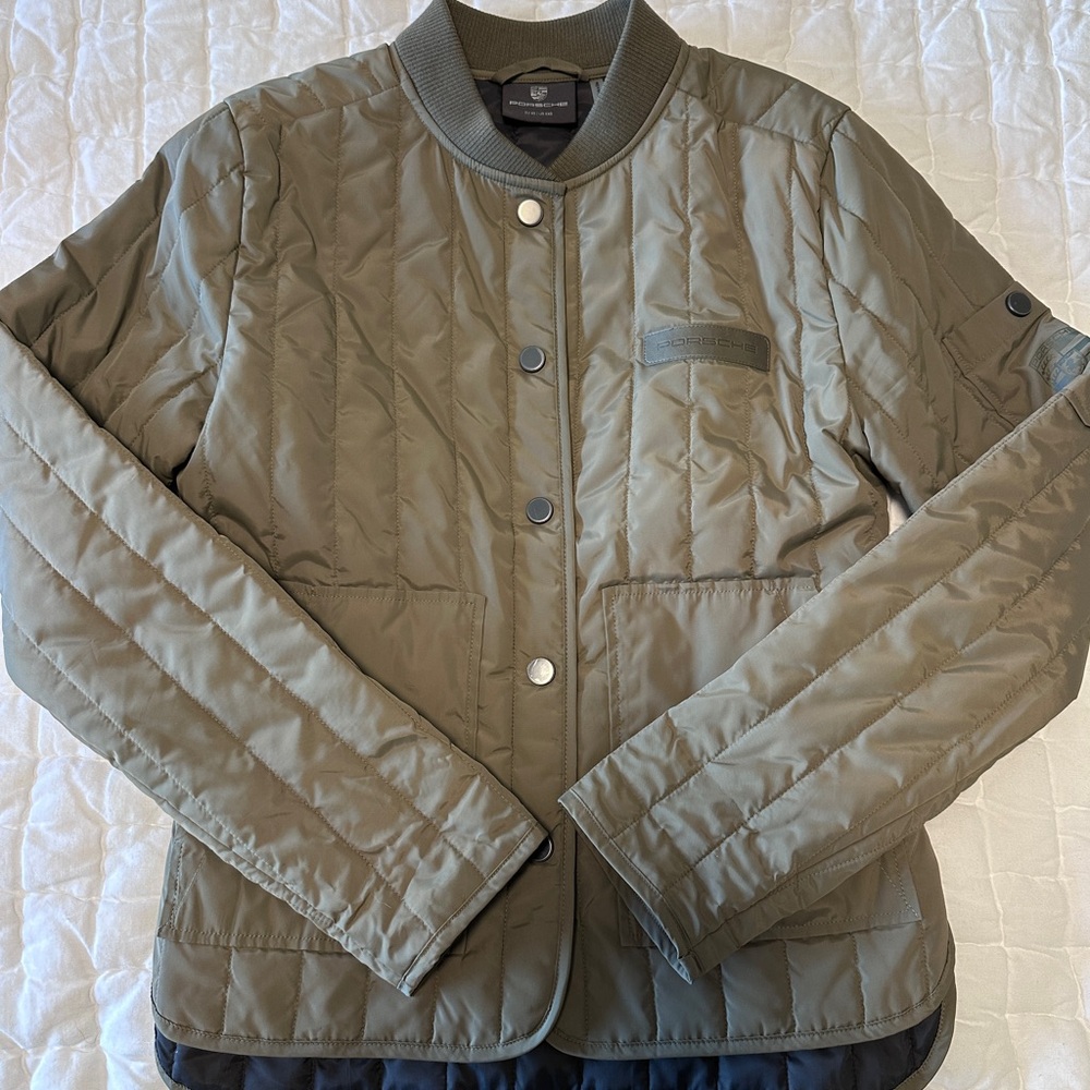 Porsche Essential Baseball Collar Womens Quilted Jacket